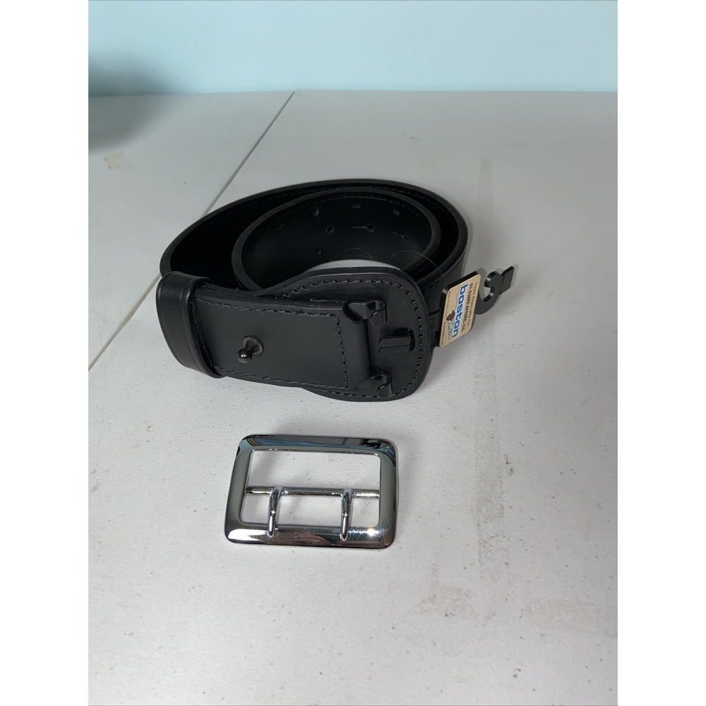 Boston Leather Belt 26 Black 6601